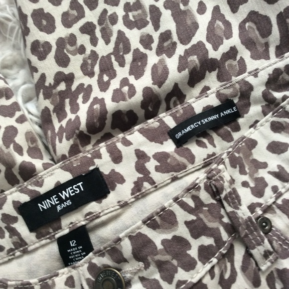 NWOT Nine West Slim Fit Gramercy Leopard Jean - Picture 8 of 8